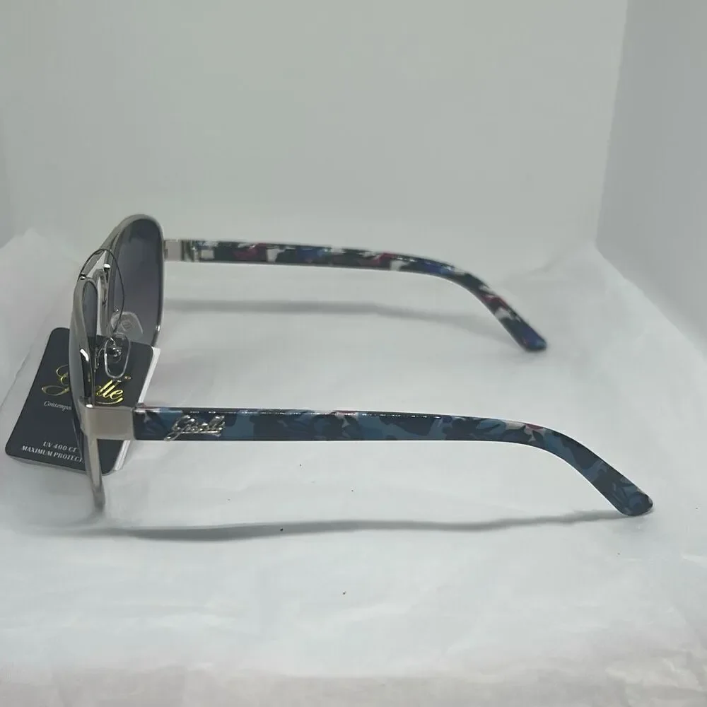 Giselle Contemporary Collection Aviator Sunglasses – UV400 Protection, Floral Ar